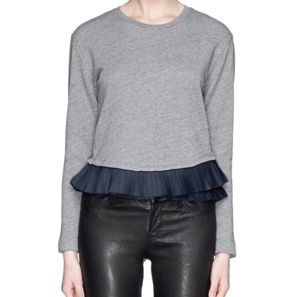 J‎ crew sweatshirt with ruffle bottom
